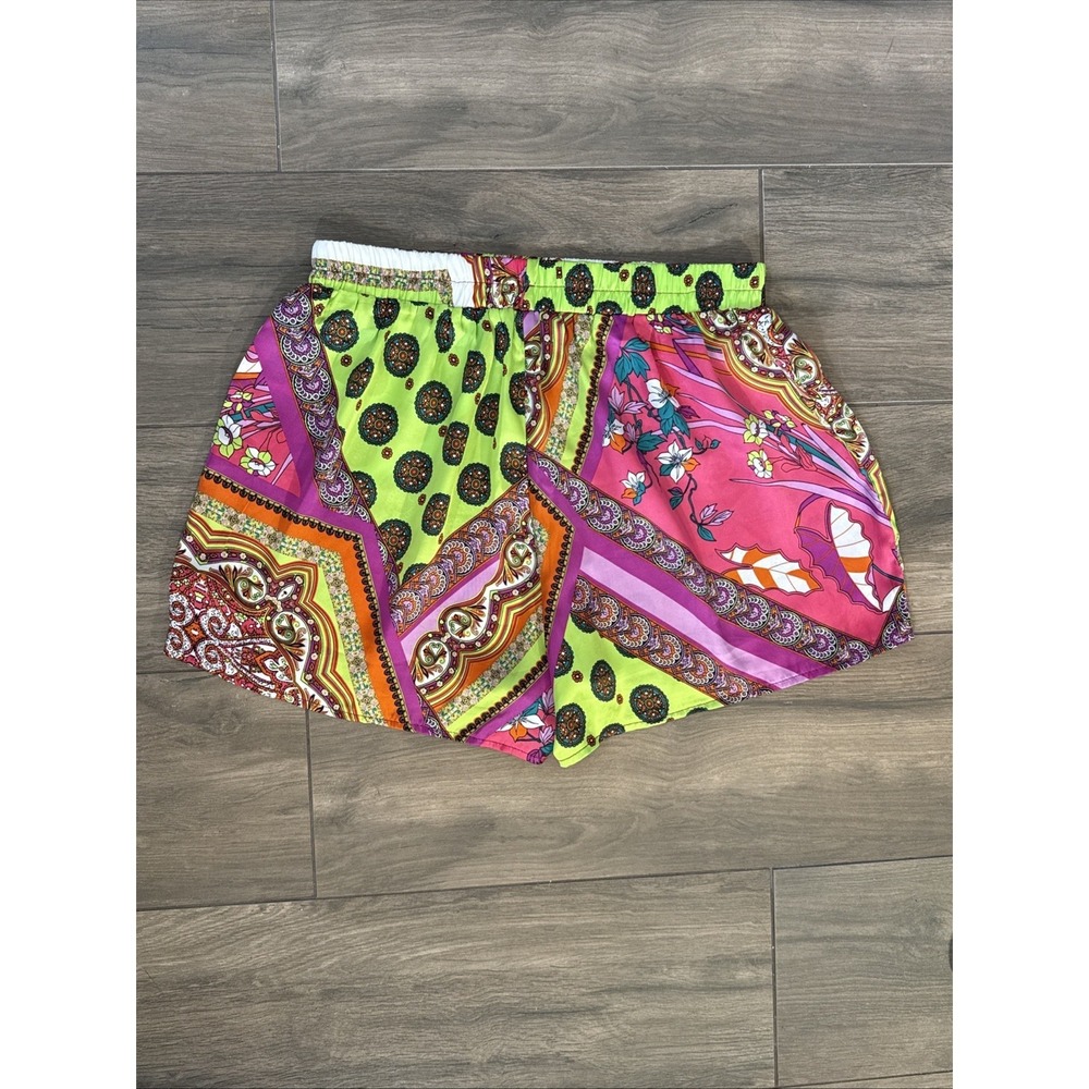 Shein Shorts Polyester Boho‎ Chic Pucci-like Print Women's Large - Picture 9 of 14